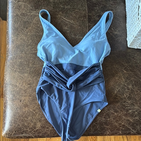 Summersalt Two-Tone Blue Women's One Piece Swimsuit - Picture 1 of 3